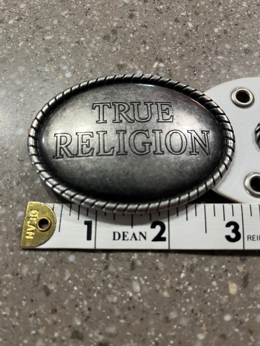 True Religion Multi-Color Studded Leather Waist Belt - Picture 3 of 4